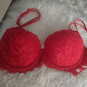 PINK Victoria's Secret Sexy Red Lace Bra